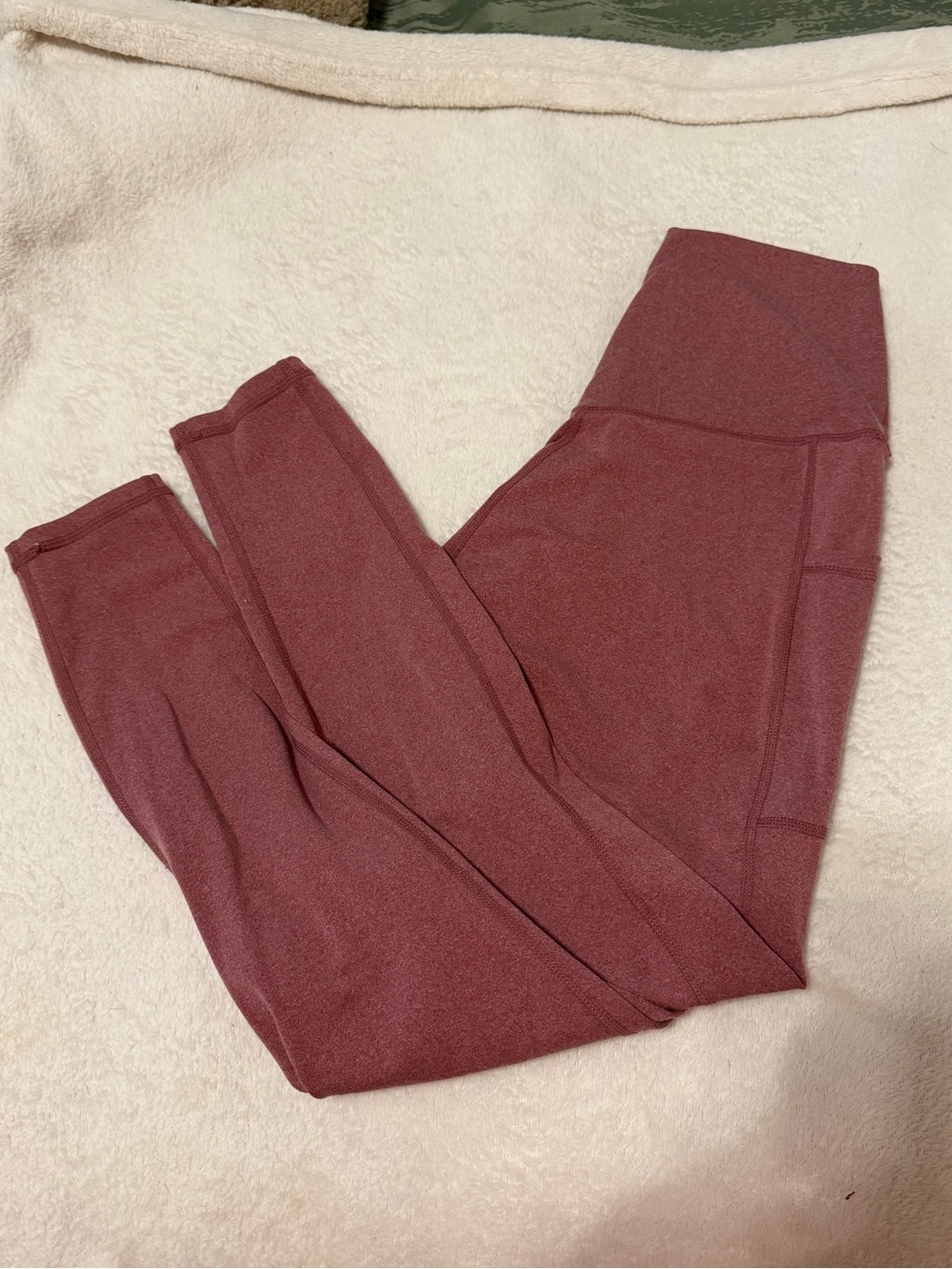 High-Waist Wine Active Leggings - Women